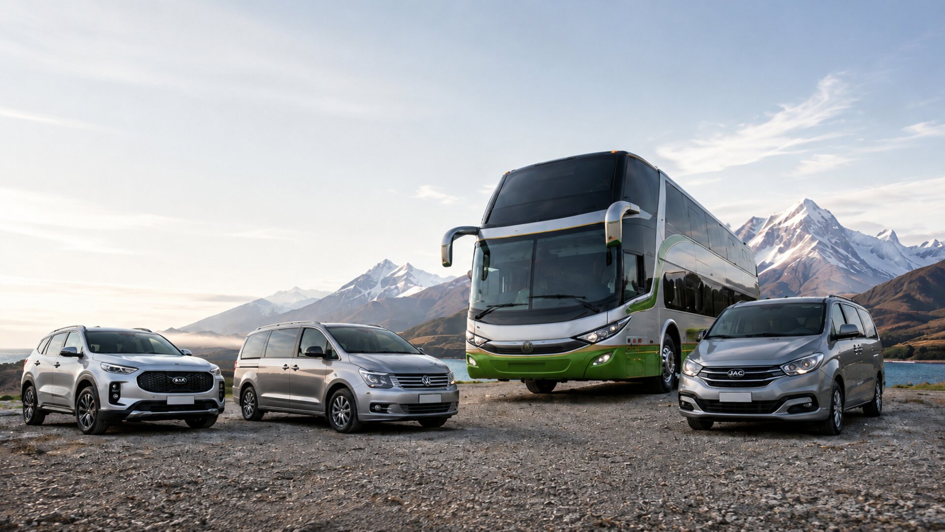 Flota de Transportes Gálvez Rodríguez: SUV, minivans y bus de turismo